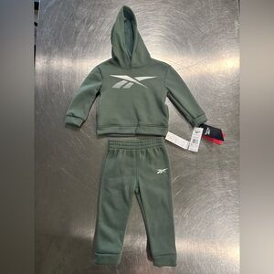 Reebok Baby Toddler 2-Piece Jogger Set Hoodie & Pants Olive NWT Size 2T New
